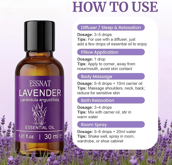 Olejek Eteryczny Lawendowy 30 ml – 100% naturalny olejek eteryczny, pozyskiwany z prawdziwej lawendy, idealny do aromaterapii, dyfuzorów, masażu oraz projektów DIY - obrazek 5