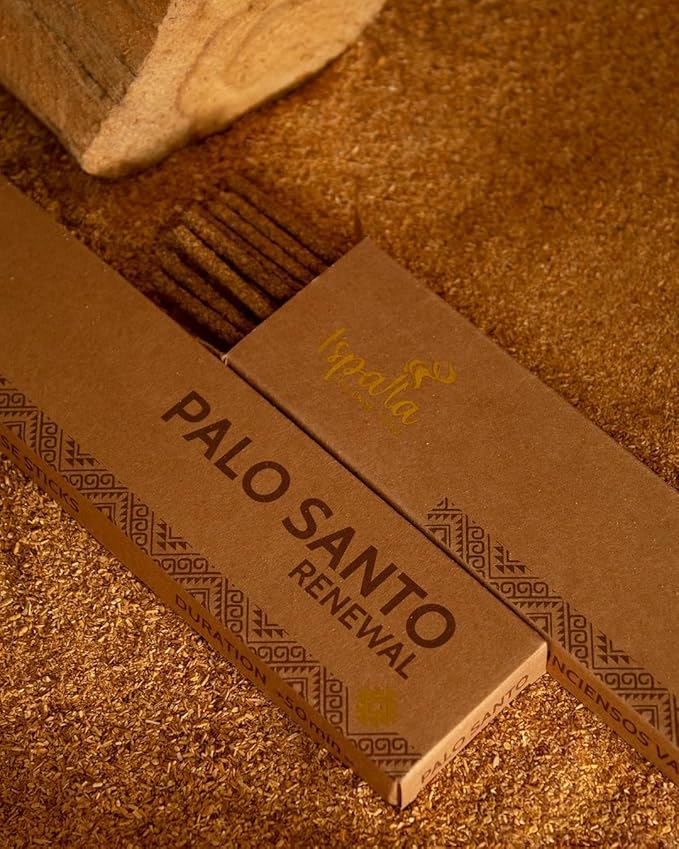 ISPALLA® Oryginalne Pałeczki kadzidłowe PALO Santo 10 sztuk - do oczyszczania z negatywnych energii i lęków, Ręcznie robione w Peru / 100% Naturalne i Wegańskie - obrazek 3