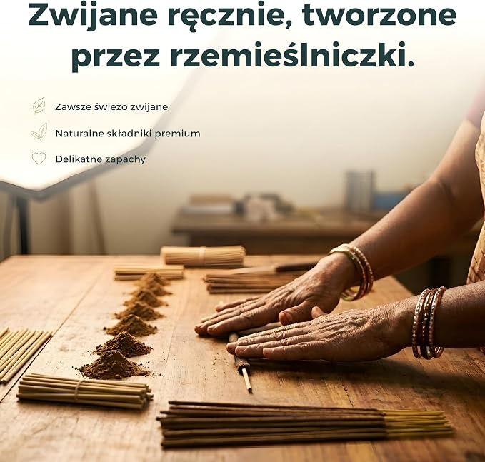 Fumino® Zapach Oudh – świeże, ręcznie wykonane kadzidełka patyczkowe, 14 sztuk w opakowaniu (15 g), Masala Agarbatti Joss, zapach do relaksu i medytacji, dekoracja domu | Fumino Masala Agarbatti Joss Sticks, nietoksyczne certyfikowane, medytacja, relaks, zapach domu, naturalny, ręcznie zwijany - obrazek 5