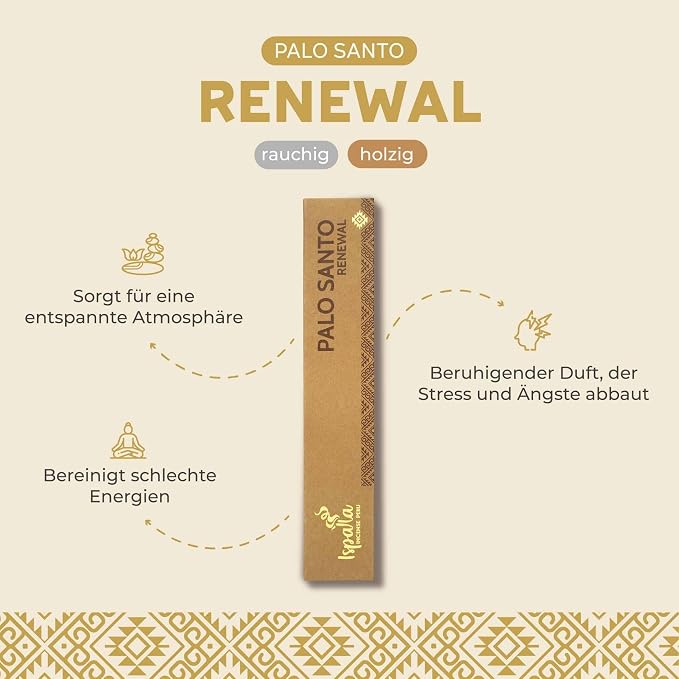 ISPALLA® Oryginalne Pałeczki kadzidłowe PALO Santo 10 sztuk - do oczyszczania z negatywnych energii i lęków, Ręcznie robione w Peru / 100% Naturalne i Wegańskie - obrazek 6