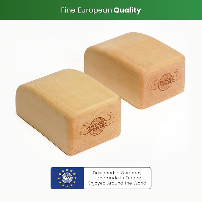 WOODPOWER® BalanceBlocks (Comfort Edition), klocki do stania na ręce i blok do jogi w jednym – wspierają nadgarstki podczas treningu bodyweight, gimnastyki, akrobatyki, jogi i wielu innych (2 sztuki) - obrazek 7
