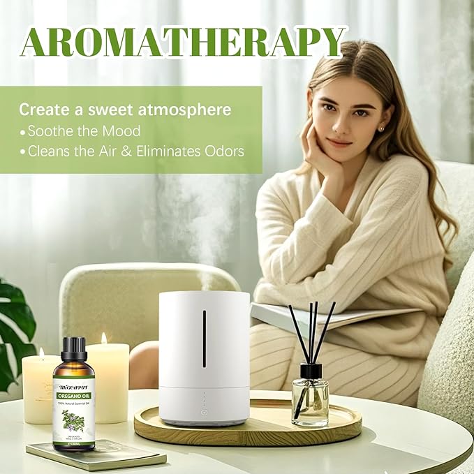MIGCAPUT Olejek Eteryczny z Oregano 100ML, Naturalny Olejki Aromaterapeutyczny, Oregano Olejek Zapachowy Premium do Dyfuzora, SPA, Masażu, Ręcznie Robione Mydło, Ręcznie Robione Świece - obrazek 3