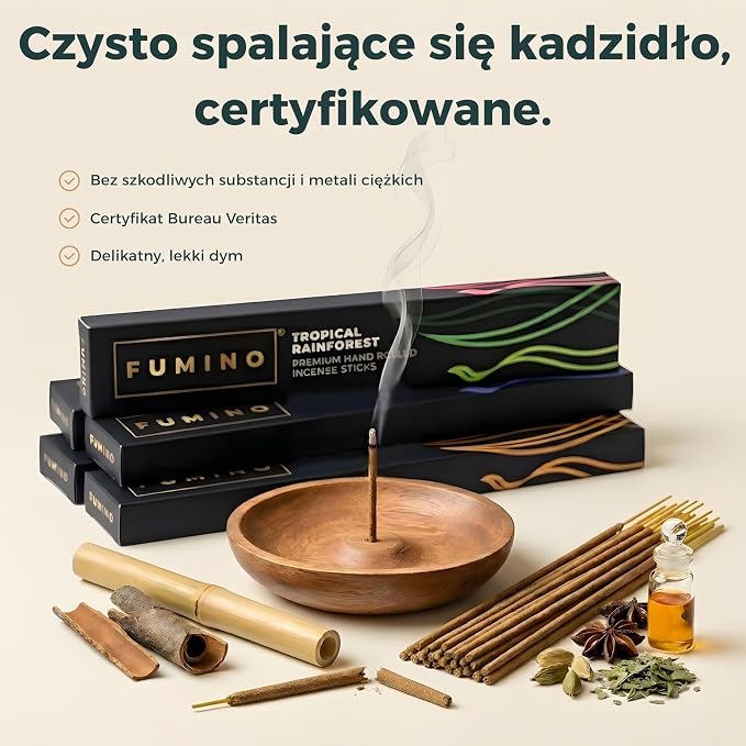 Kadzidełka w sztyfcie Fumino Fresh, ręcznie robione – multipack Mróz przy ognisku, zestaw 6 opakowań (84 sztuki, 90 g), kadzidełka Masala Agarbatti Joss do relaksu i medytacji, do domu - obrazek 4