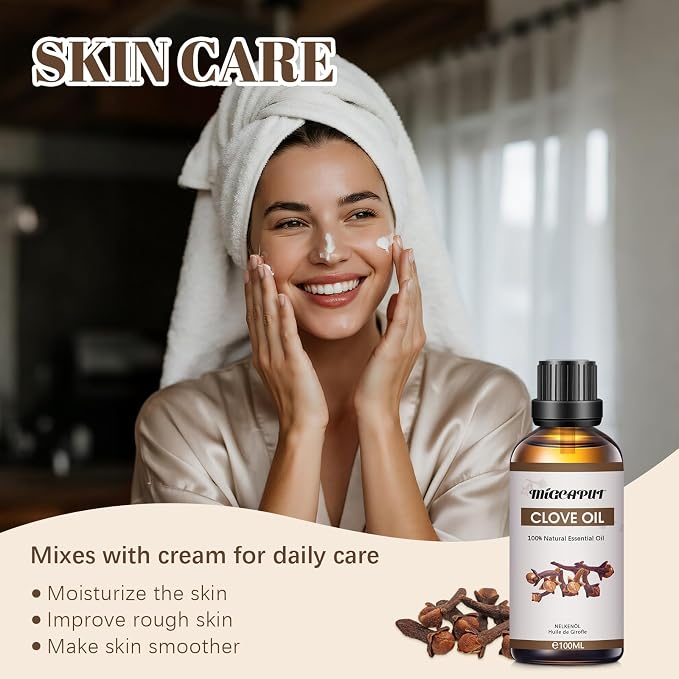 MIGCAPUT Olejek Eteryczny Goździkowy 100ML, Naturalny Olejki Aromaterapeutyczny, Oregano Premium do Dyfuzora, SPA, Masażu - obrazek 4