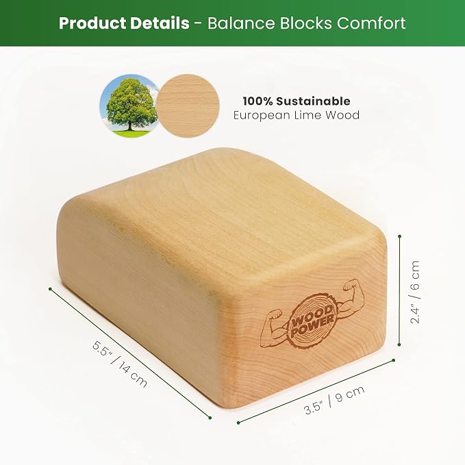 WOODPOWER® BalanceBlocks (Comfort Edition), klocki do stania na ręce i blok do jogi w jednym – wspierają nadgarstki podczas treningu bodyweight, gimnastyki, akrobatyki, jogi i wielu innych (2 sztuki) - obrazek 4