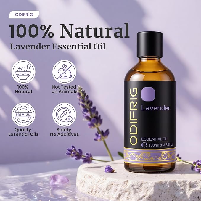 Olejek lawendowy, 100 ml, naturalny olejek lawendowy, do aromaterapii, dyfuzji, masażu, SPA, kąpieli, DIY, z dozownikiem kroplowym - obrazek 2