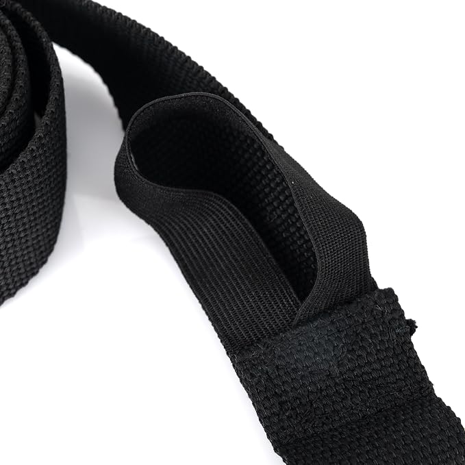 Fizyo Bawełniany Pasek do Jogi, Pilatesu, Fitnessu, Regulowany z Metalową Klamrą D, 100% Bawełny, Długi 240 cm, Idealny do Rozciągania i Trzymania Pozycji, dla Początkujących i Zaawansowanych - obrazek 5