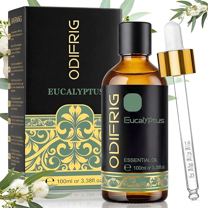 Olejek Eukaliptusowy, 100 ml, Naturalny olejek eteryczny, odpowiedni do pobudzenia, odświeżania powietrza, poprawy koncentracji, aromaterapii, masażu, SPA, kąpieli, DIY, z dołączoną pipetą