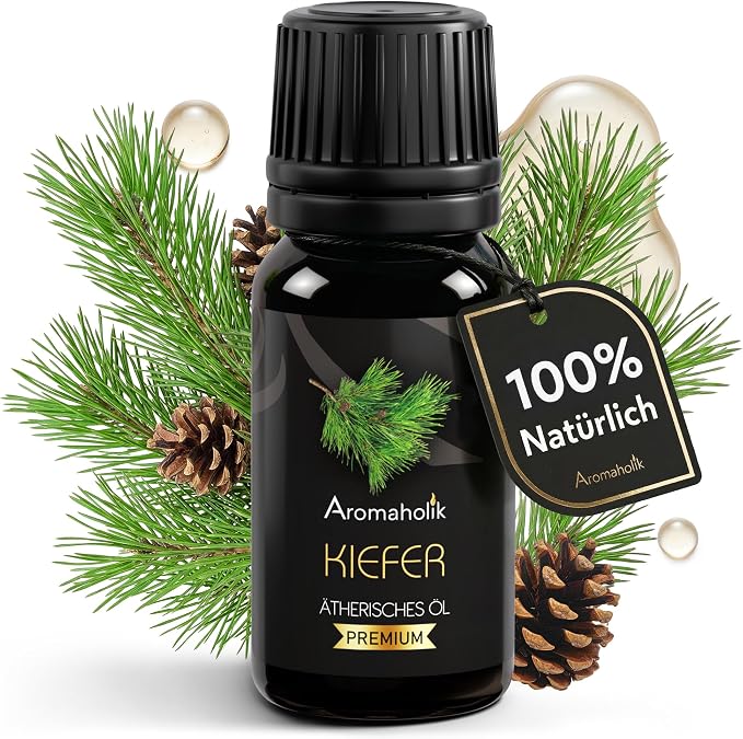 Olejek Sosnowy BIO 100% Naturalny 10 ml - Olejek Eteryczny do Dyfuzora, Sauny i Masażu, Olejek Zapachowy do Aromaterapii, Kominka Zapachowego, Aromatyzacji Pomieszczeń, Wellness i Spa Aromaholik