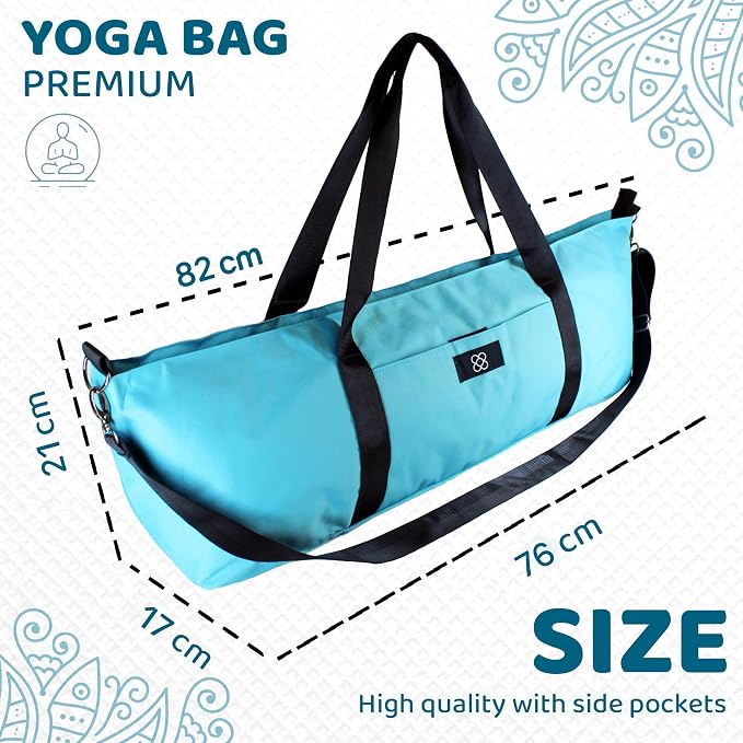 DOJA Barcelona Torba na jogę, 85,5 x 16,5 x 24,5 cm, poliester, torba na matę do jogi, torba na matę do jogi, torba sportowa, gimnastyka, pilates, z kieszeniami - obrazek 7