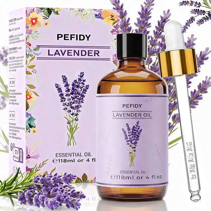 olejek eteryczny lawendowy 118 ml, olejek lawendowy 100% naturalny, idealny do aromaterapii, nawilżaczy powietrza, świec zapachowych, relaksu i DIY