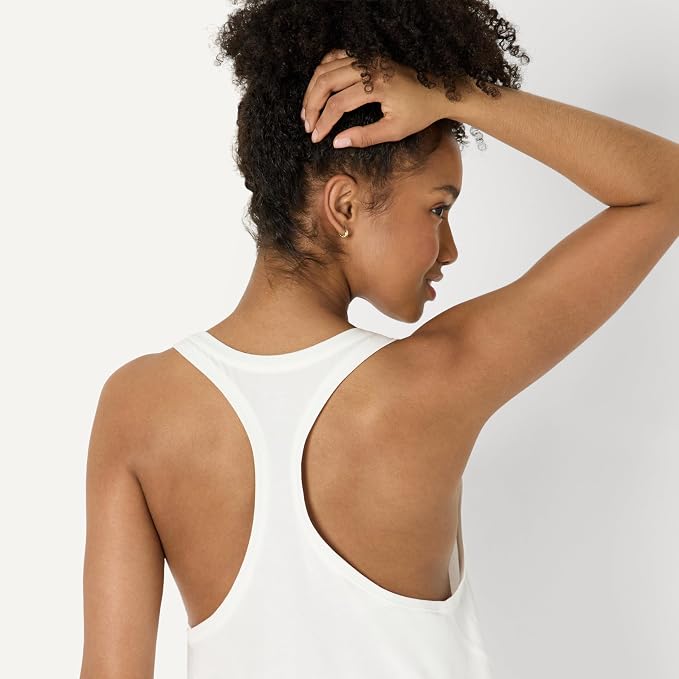 Amazon Essentials Damska koszulka sportowa z miękkiej bawełny typu racerback luźny krój lekka koszulka do ćwiczeń jogi z opuszczonymi otworami na ramiona - obrazek 4