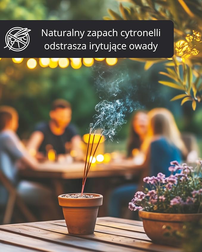 Incensera Kadzidelka Citronella, 100 Sztuk, Do Ogrodu I Tarasu - obrazek 3