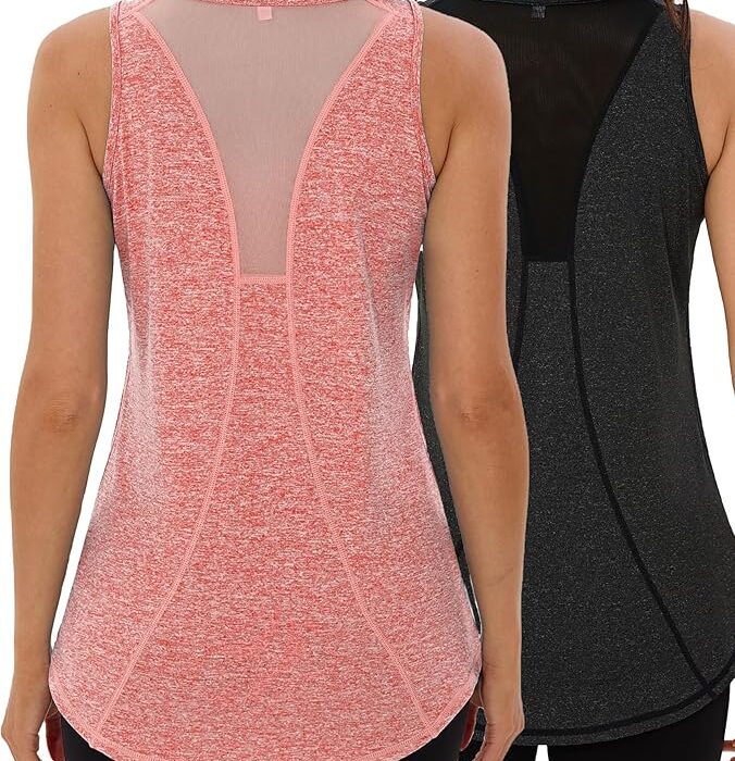 Sporttop damski tank top do jogi, z siateczki, bez rękawów, sportowy top do biegania, fitnessu, na siłownię, odzież sportowa, S-3XL